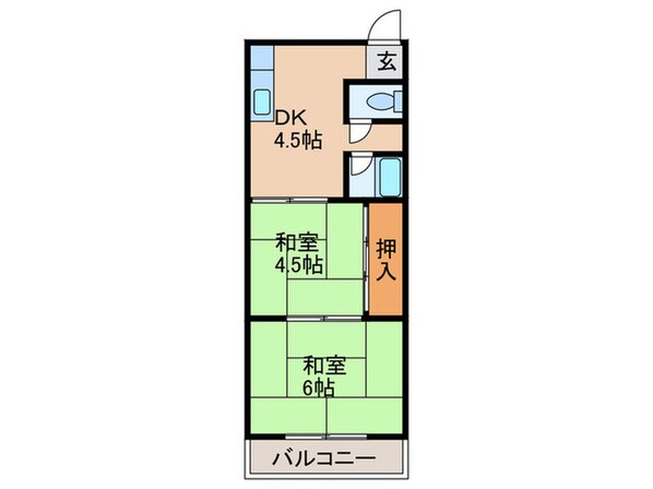 第１山田ハイツの物件間取画像